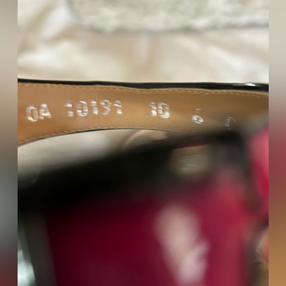 Salvatore Ferragamo Pantent Color Block Sandals - Picture 9 of 9